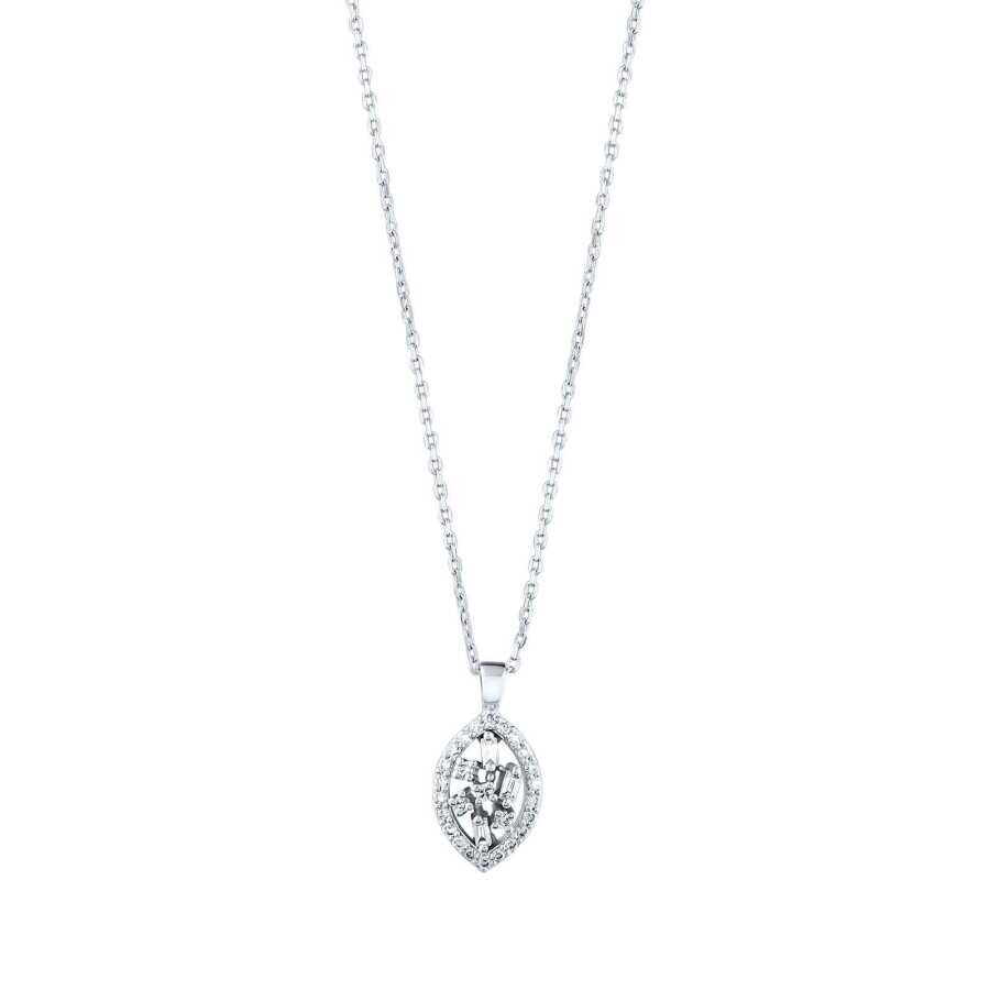 0.15 Karat Pırlanta Baget Kolye - Baroni Diamond