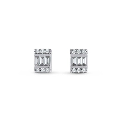 0.15 Karat Pırlanta Baget Küpe - Baroni Diamond (1)
