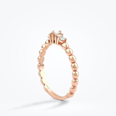 0.15 Karat Pırlanta Baget Rose Yüzük - Baroni Diamond (1)