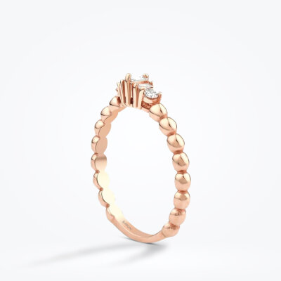 0.15 Karat Pırlanta Baget Rose Yüzük - Baroni Diamond (1)