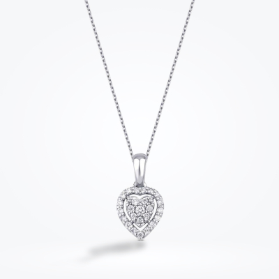 0.15 Karat Pırlanta Kalp Kolye - Baroni Diamond (1)