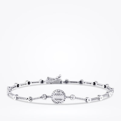 0.16 Karat Pırlanta Baget Bileklik - 1