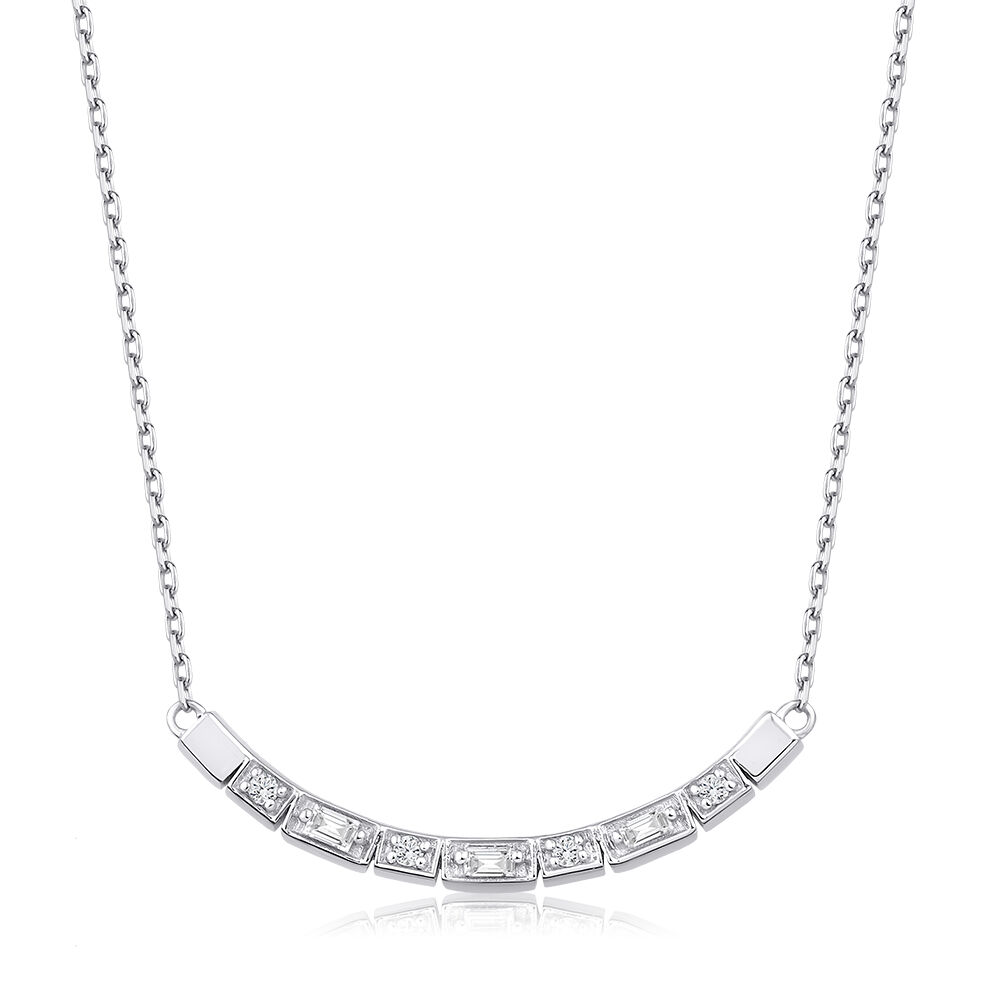 0.16 Karat Pırlanta Baget Kolye - Baroni Diamond