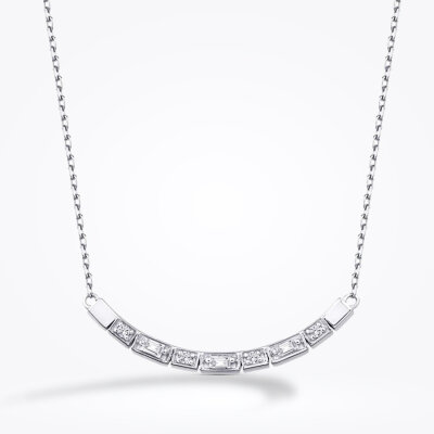 0.16 Karat Pırlanta Baget Kolye - Baroni Diamond (1)