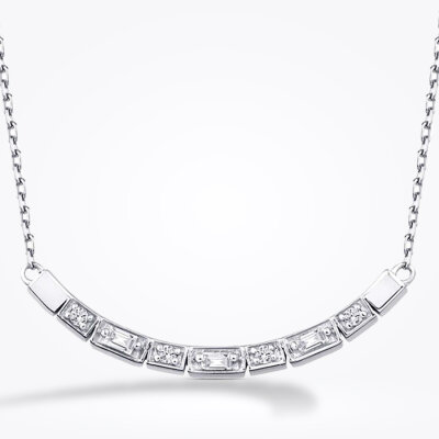 0.16 Karat Pırlanta Baget Kolye - 1