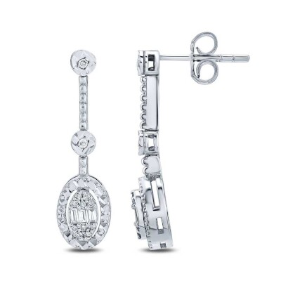 0.16 Karat Pırlanta Baget Küpe - Baroni Diamond (1)