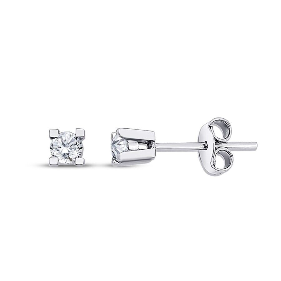 0.16 Karat Pırlanta Tektaş Küpe - Baroni Diamond