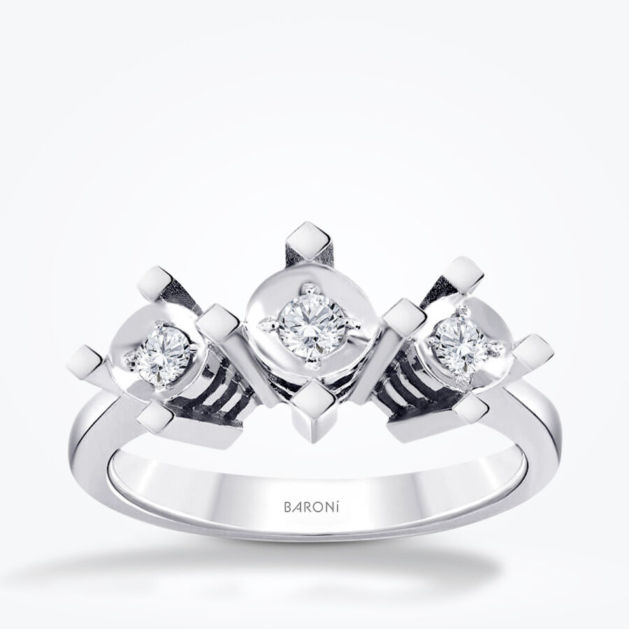 0.16 Karat Pırlanta Tria Yüzük - Baroni Diamond