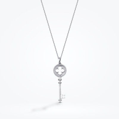 0.17 Karat Pırlanta Anahtar Trend Kolye - Baroni Diamond (1)