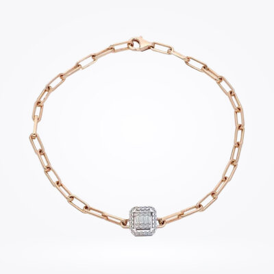 0.17 Karat Pırlanta Baget Bileklik - 1