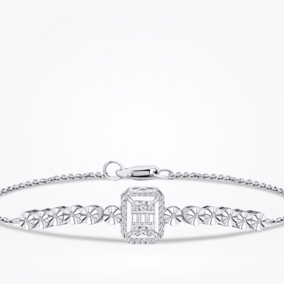 0.17 Karat Pırlanta Baget Bileklik - 2