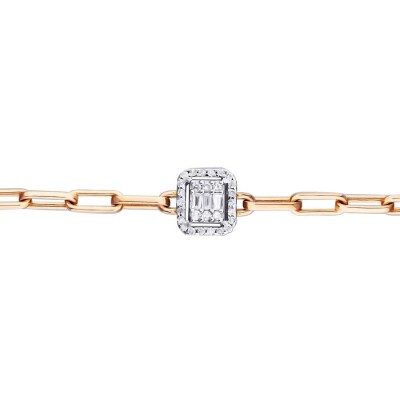 0.17 Karat Pırlanta Baget Taşlı Zincir Bileklik - Baroni Diamond (1)