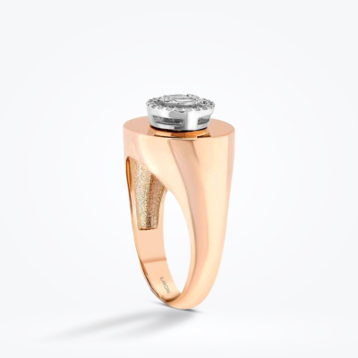 0.17 Karat Pırlanta Baget Yuvarlak Rose Yüzük - Baroni Diamond (1)