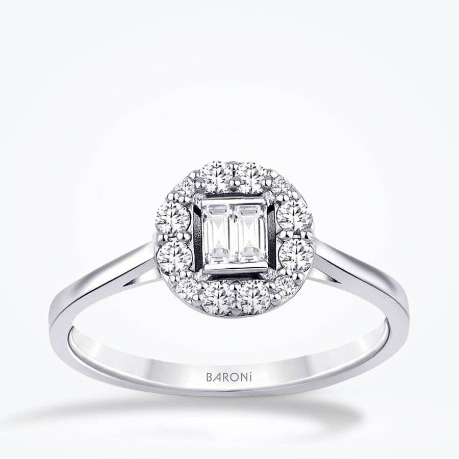 0.17 Karat Pırlanta Baget Yüzük - Baroni Diamond