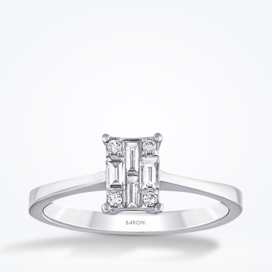 0.33 Karat Pırlanta Baget Yüzük - Baroni Diamond