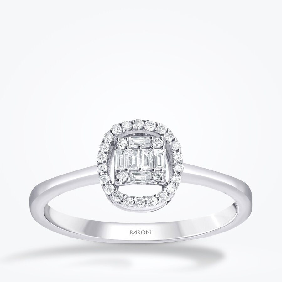 0.17 Karat Pırlanta Baget Yüzük - Baroni Diamond