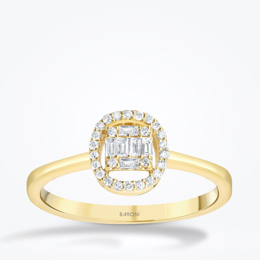 0.17 Karat Pırlanta Baget Yüzük - Baroni Diamond