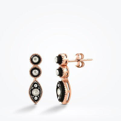 0.18 Karat Elmas Küpe - 1