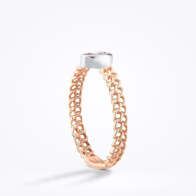 0.18 Karat Morganit Damla Yüzük - Baroni Diamond (1)