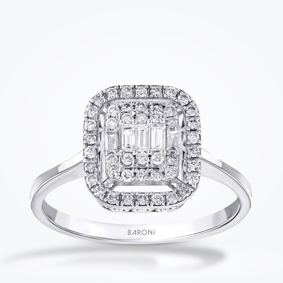 0.18 Karat Pırlanta Baget Yüzük - Baroni Diamond