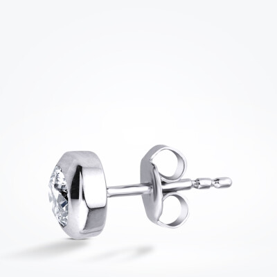 0.18 Karat Pırlanta Erkek Küpe - 2
