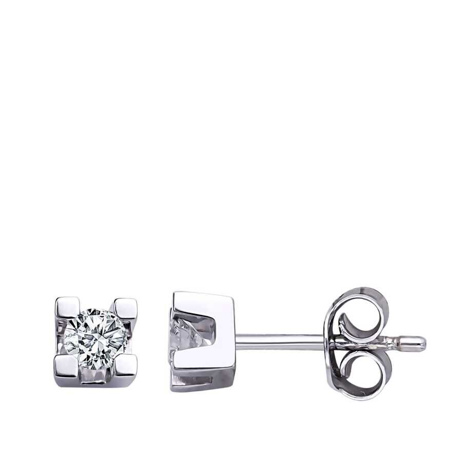 0.18 Karat Pırlanta Tektaş Küpe - Baroni Diamond