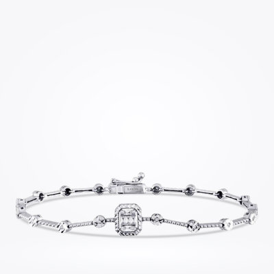 0.19 Karat Pırlanta Baget Bileklik - 1