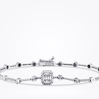 0.19 Karat Pırlanta Baget Bileklik - 2