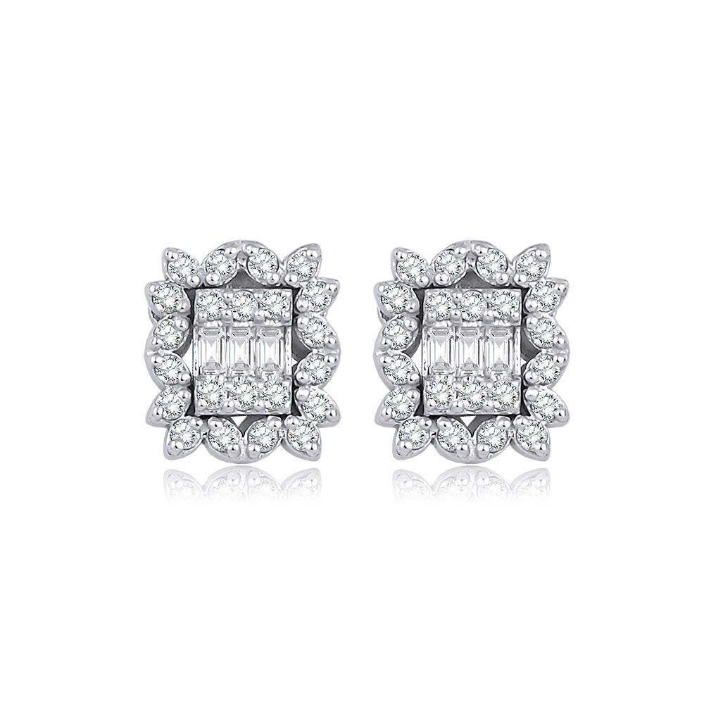 0.19 Karat Pırlanta Baget Küpe - Baroni Diamond
