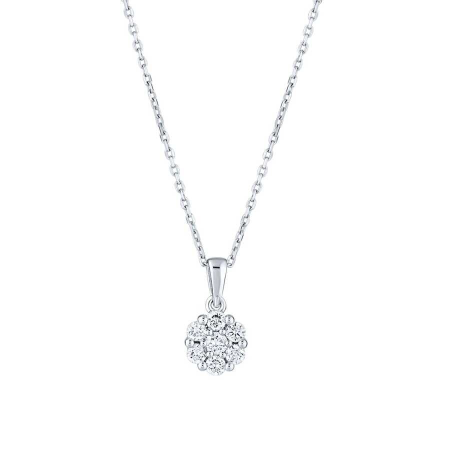 0.19 Karat Pırlanta Çiçek Kolye - Baroni Diamond
