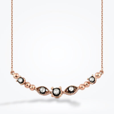 0.20 Karat Elmas Tasarım Kolye - 1