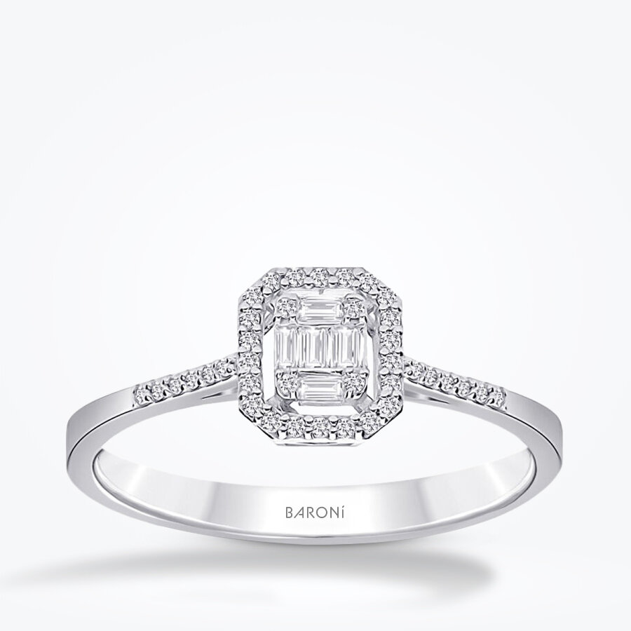 0.20 Karat Pırlanta Baget Yüzük - Baroni Diamond