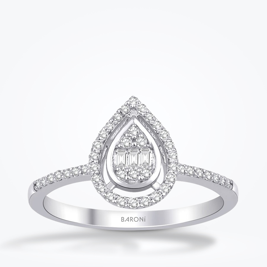 0.20 Karat Pırlanta Baget Yüzük - Baroni Diamond