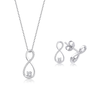 0.20 Karat Pırlanta Beyaz Altın Sonsuzluk Set - Baroni Diamond (1)