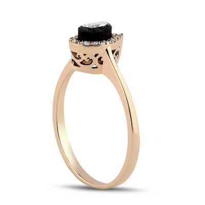 0.21 Karat Elmas Damla Yüzük - 2