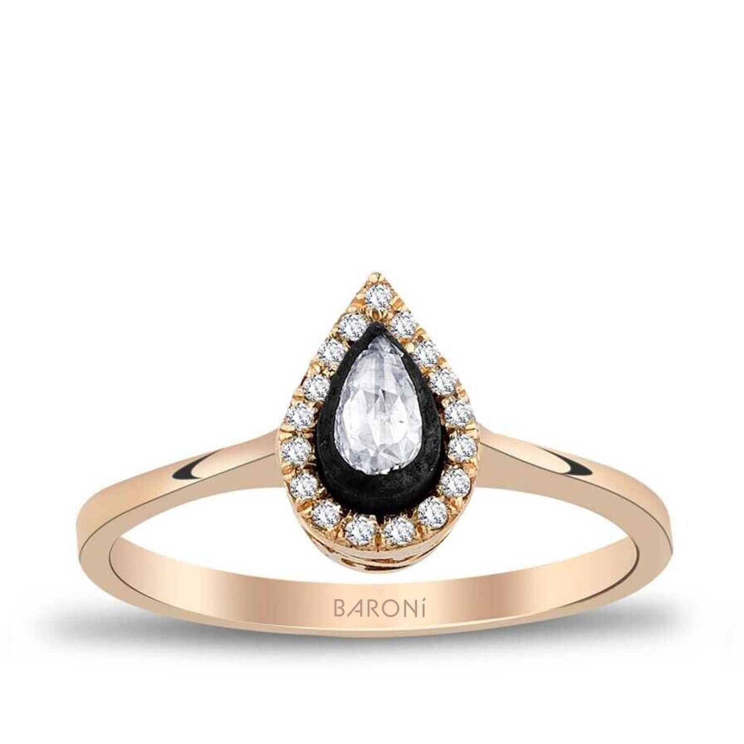 0.21 Karat Elmas Damla Yüzük - Baroni Diamond
