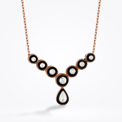 0.21 Karat Elmas Tasarım Kolye - 1