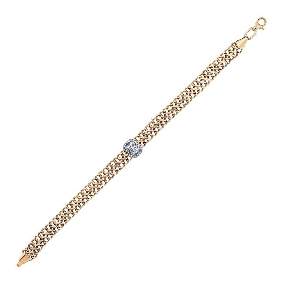 0.21 Karat Pırlanta Baget Bileklik