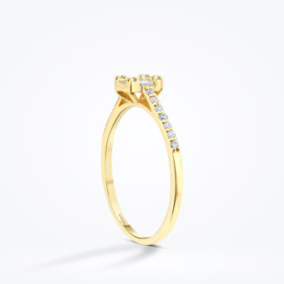 0.21 Karat Pırlanta Baget Yüzük - Baroni Diamond (1)