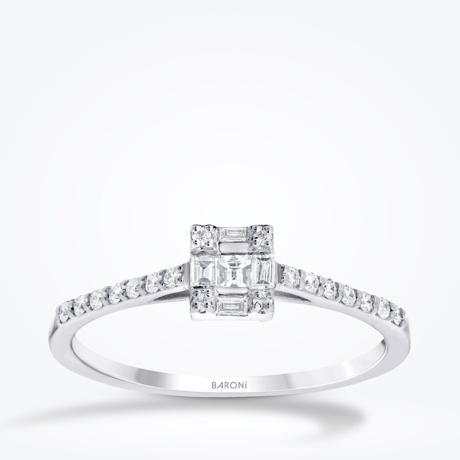 0.21 Karat Pırlanta Baget Yüzük - Baroni Diamond