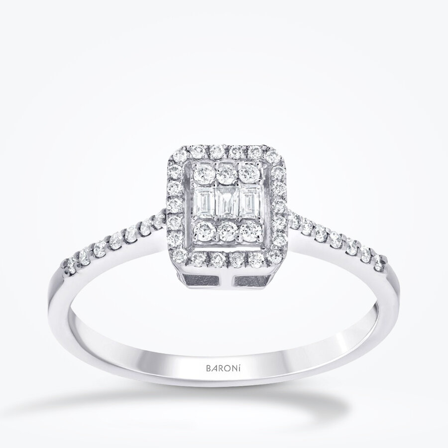 0.21 Karat Pırlanta Baget Yüzük - Baroni Diamond