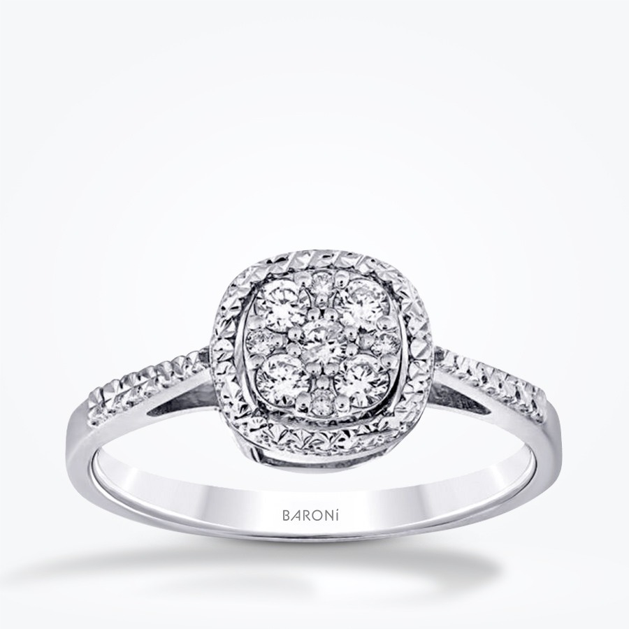 0.21 Karat Pırlanta Efektli Taşlı Yüzük - Baroni Diamond