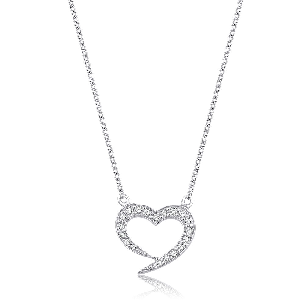 0.21 Karat Pırlanta Kalp Kolye - Baroni Diamond