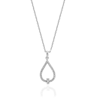0.22 Karat Pırlanta Baget Kolye - Baroni Diamond (1)