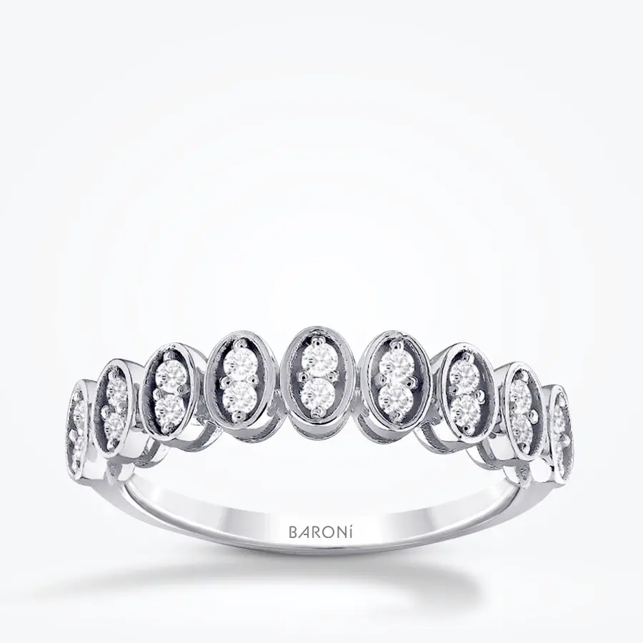 0.22 Karat Pırlanta Oval Yüzük