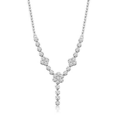 0.22 Karat Pırlanta Trend Çiçek Kolye - Baroni Diamond
