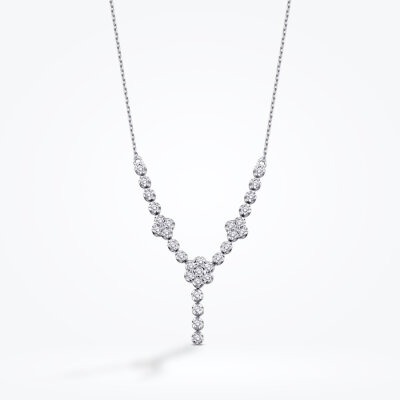 0.22 Karat Pırlanta Trend Çiçek Kolye - Baroni Diamond (1)