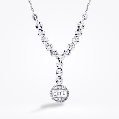 0.24 Karat Pırlanta Baget Kolye - 1