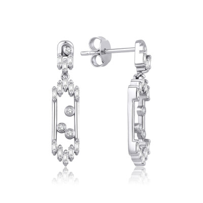 0.24 Karat Pırlanta Baget Küpe - Baroni Diamond (1)