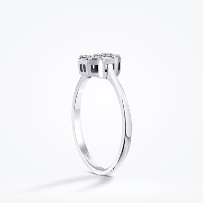 0.24 Karat Pırlanta Baget Yuvarlak Yüzük - Baroni Diamond (1)